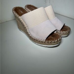 TOMS Women's Cream Wedge Sandals
